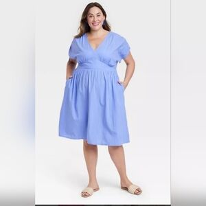 Ava & Viv blue Dress size 1X